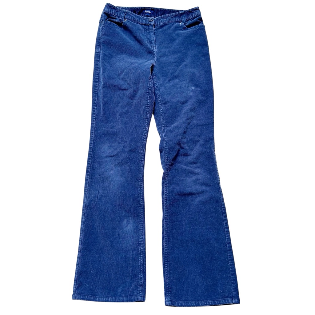 Vintage Reitmans Blue Boot Cut Corduroy Pants Cotton Size 3